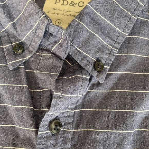 Men’s striped casual button up - Picture 3 of 6